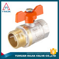 Factory Stock brass ball valve price TMOK Brand Size 1/2'' to 1'' BSP Thread Iron handles with pvc credit insurance support